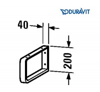 MEDIDAS SOPORTE TOALLERO BAJO ENCIMERA DURASTYLE DURAVIT